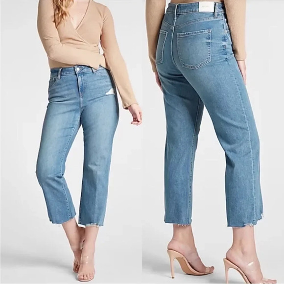 Express 90’s Ankle Boot Mid Rise Jeans - Picture 1 of 7